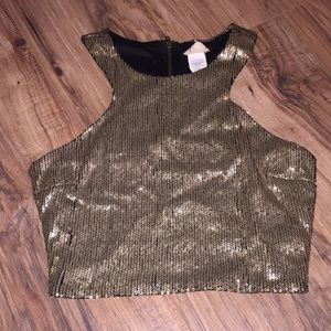 Sequin Crop Top